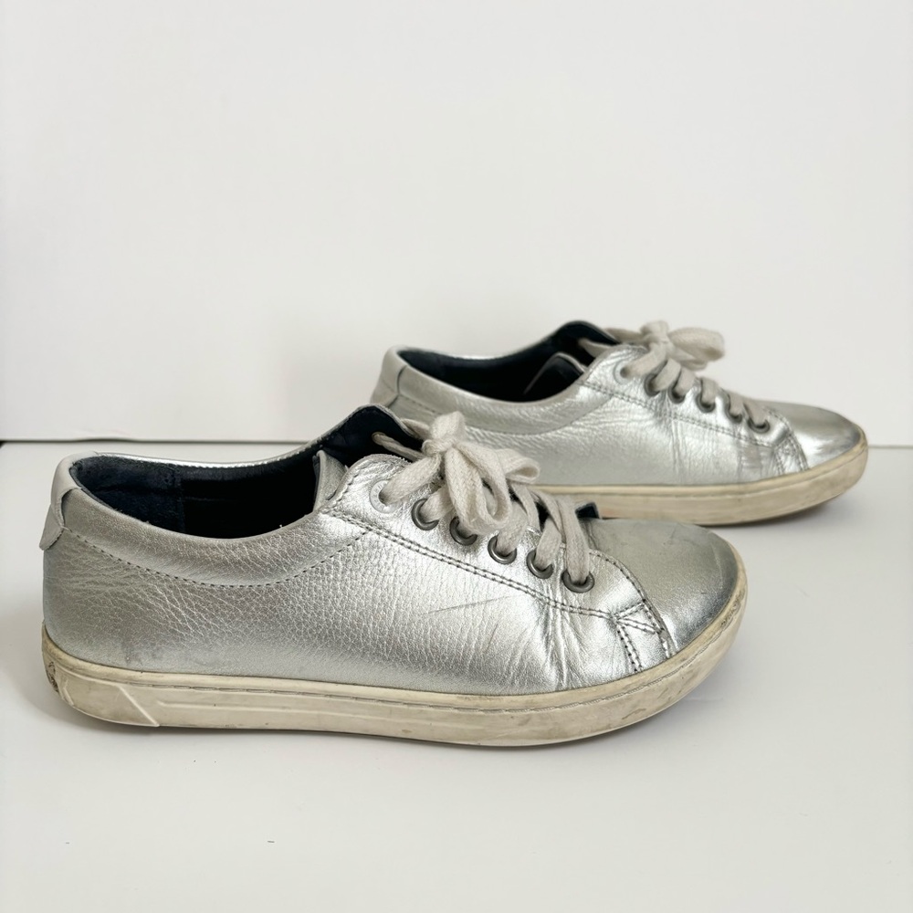 Birkenstock Metallic Silver Sneakers, sz 36